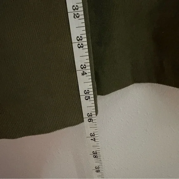 Wishlist Long Sleeve Green Corduroy Type Dress with Pockets - Size Large - Picture 4 of 8